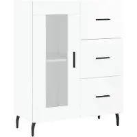 vidaXL Credenza bianca lucida 69,5x34x90 cm materiale a base di legno