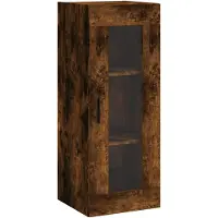 vidaXL Armadio a muro in rovere fumé 34,5x34x90 cm
