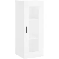 vidaXL Armadio a muro bianco 34,5x34x90 cm