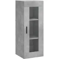 vidaXL Armadio a muro grigio cemento 34,5x34x90 cm