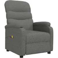 vidaXL Sedia da massaggio in tessuto grigio scuro
