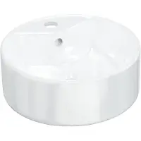 vidaXL Lavabo Bianco 40x14,5 cm Vetroceramica Rotondo