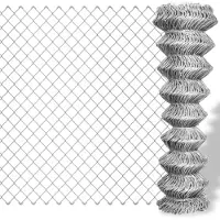vidaXL -Netzzaun 25x1,25 M zincato Stahl Silber gefärbt
