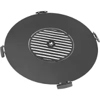 TRIZERATOP Piastra per griglia per focolare 98 cm con griglia 46 cm e 4 maniglie Griglia per grigliare