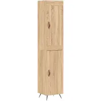 vidaXL Credenza Sonoma-quercia 34,5x34x180 cm Materiale a base di legno