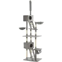 vidaXL Tiragraffi per gatti in sisal 230 - 260 cm Grigio