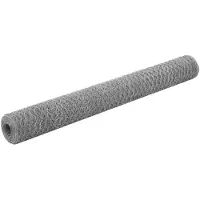 vidaXL Recinzione in filo d'acciaio zincato 25x1,2 m Argento