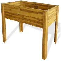 vidaXL Letto da giardino rialzato in legno massiccio di acacia