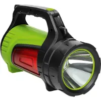 ORNO Torcia portatile a LED con 3 sorgenti luminose, 10 W, 1000 lumen, autonomia 8-20 h, con funzione batteria esterna