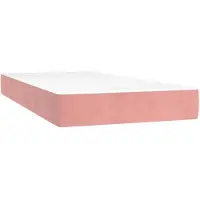 vidaXL Materasso a molle insacchettate rosa 90x200x20 cm in velluto