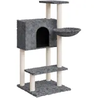 vidaXL Graffiatoio in sisal Grigio scuro 108,5 cm