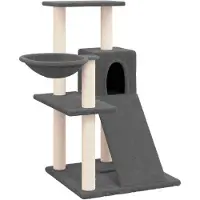 vidaXL Graffiatoio in sisal Grigio scuro 82 cm