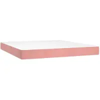 vidaXL Materasso a molle insacchettate rosa 180x200x20 cm in velluto