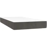 vidaXL Materasso a molle insacchettate grigio scuro 100x200x20 cm in velluto