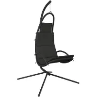 vidaXL Sedia pensile da giardino con cuscino Tessuto Oxford grigio scuro e acciaio