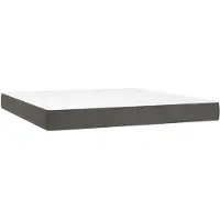 vidaXL Materasso a molle insacchettate grigio scuro 180x200x20 cm in velluto
