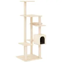 vidaXL Graffiatoio in sisal crema 142 cm