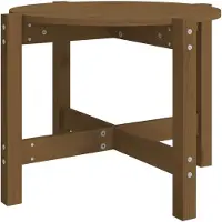 vidaXL Tavolino marrone miele Ø 62,5x45 cm in legno di pino massiccio