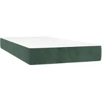 vidaXL Materasso a molle insacchettate verde scuro 100x200x20 cm in velluto