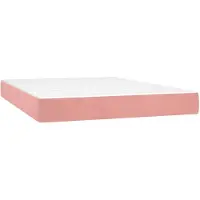 vidaXL Materasso a molle insacchettate rosa 140x200x20 cm in velluto