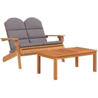 vidaXL Set salotto da giardino 2 pezzi Adirondack in legno massiccio di acacia
