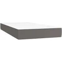 vidaXL - Materasso a molle insacchettate - 90x200x20 - cm - Pelle finta - grigio