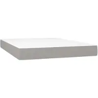 vidaXL Materasso a molle insacchettate grigio chiaro 140x190x20 cm tessuto
