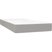 vidaXL Materasso a molle insacchettate grigio chiaro 90x200x20 cm tessuto
