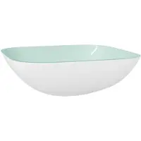 vidaXL Lavabo in vetro 42x42x14 cm Bianco