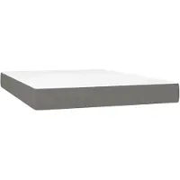 vidaXL Materasso a molle insacchettate grigio scuro 140x190x20 cm tessuto