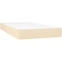 vidaXL Materasso a molle insacchettate crema 80x200x20 cm tessuto