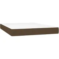 vidaXL Materasso a molle insacchettate marrone scuro 140x200x20 cm tessuto