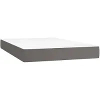 vidaXL Materasso a molle insacchettate grigio 120x200x20 cm in Pelle finta