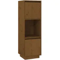 vidaXL Credenza marrone miele 38x35x117 cm in legno di pino massiccio