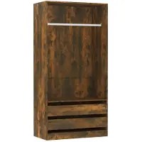 vidaXL Armadio rovere fumé 100x50x200 cm materiale a base di legno