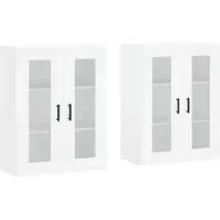 vidaXL Armadi a muro 2 pezzi. Materiale a base di legno bianco