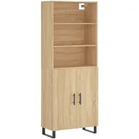 vidaXL Credenza Sonoma-quercia 69,5x34x180 cm Materiale a base di legno