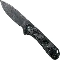 CIVIVI Coltello pieghevole Elementum Damascus, shredded carbon fiber/silver