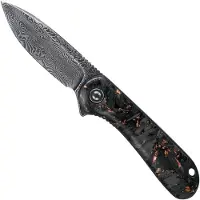 CIVIVI Coltello pieghevole Elementum Damascus, shredded carbon fiber/copper
