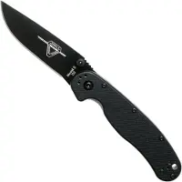 Ontario Coltello pieghevole RAT-2 D2, nero, nero