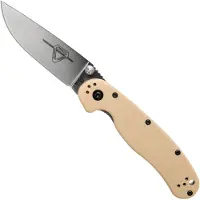 Ontario Coltello pieghevole RAT-2 D2, satin, desert tan