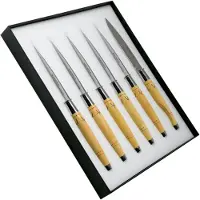 Nontron Christian Ghion 6-pz set di coltelli da bistecca, legno di bosso, T6TDBU