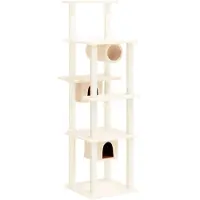 vidaXL Graffiatoio in sisal crema 169 cm