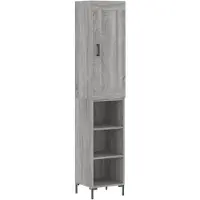 vidaXL Credenza Grigio Sonoma 34,5x34x180 cm Materiale a base di legno