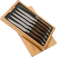 Laguiole En Aubrac Morado 62C99MORIH set da 6 coltelli da bistecca in legno amaranto