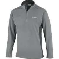 Columbia Klamath Range II Half Zip Pullover in pile Uomo (S - Regular, grigio)