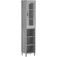 vidaXL Credenza Grigio Sonoma 34,5x34x180 cm Materiale a base di legno