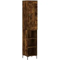 vidaXL Credenza rovere affumicato 34,5x34x180 cm materiale a base di legno