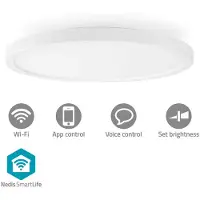 Nedis Torcia SmartLife | Wi-Fi | RGB / Varm till cool vit | Rotonda | Diametro: 290 mm | 1800 lm | 2700 - 6500 K | IP20 | Classe energetica: F | Android / IOS