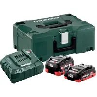 Metabo Basis Set 18V - 1x Batteria LiHD da 4,0Ah + 1x Batteria 5,5 Ah + Caricabatterie ASC 55 + Valigetta Metaloc ( 685136000 )
